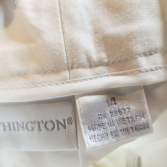 Worthington 2 pc ,VNT White Pants Suit S 14 Cotton, Y2K ,Monochromatic ,Preppy - Picture 9 of 12